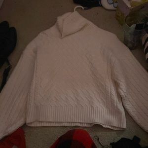 White turtleneck sweater